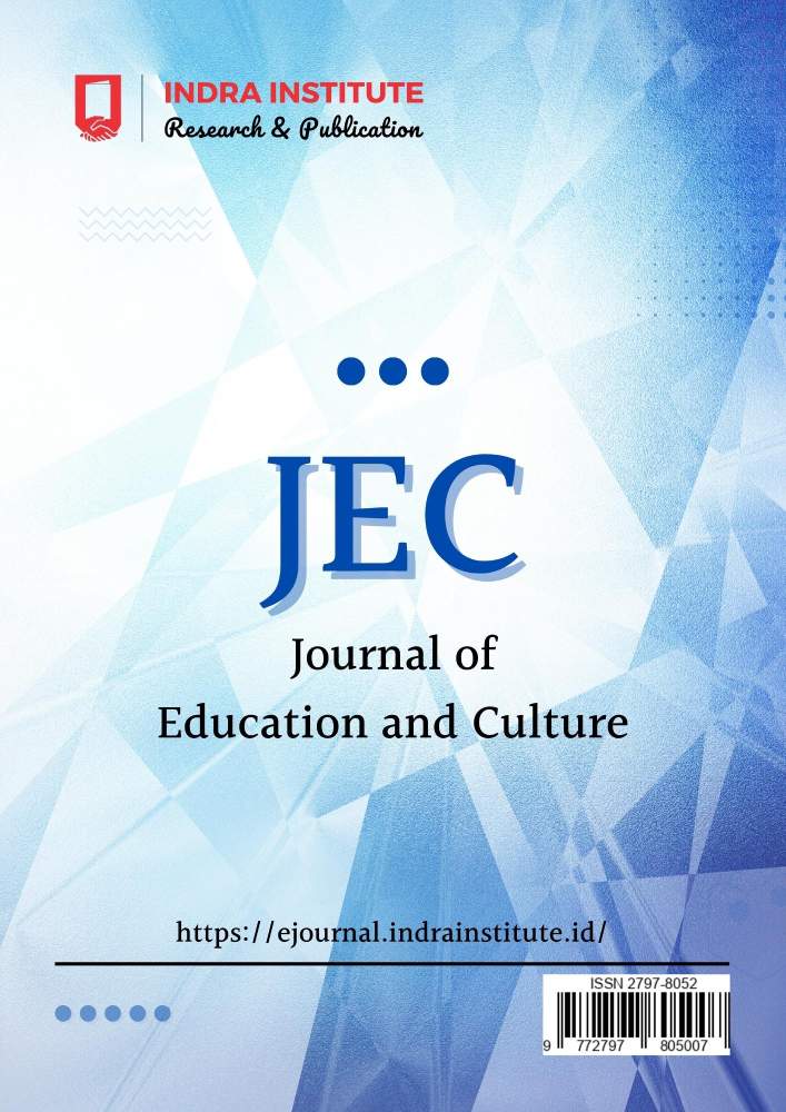 Cover Journal of Education and Culture (JEC) - Indra Institute Research & Publication