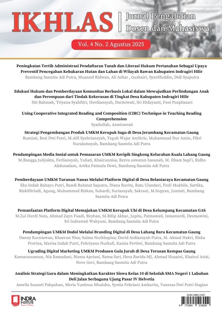					View Vol. 4 No. 2 (2025): IKHLAS: Jurnal Pengabdian Dosen dan Mahasiswa
				